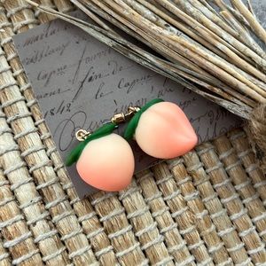 Peach earrings handmade Dangle earrings